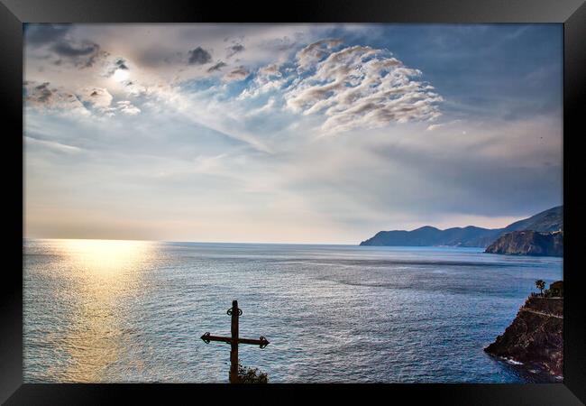 Scenic Manarola sunsets Framed Print by Elijah Lovkoff