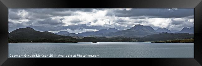 Landscape, Torridon Mountains, Loch Gairloch, West Framed Print by Hugh McKean