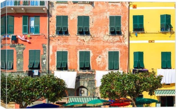 Italy, Beautiful colorful Vernazza streets in Cinque Terre Canvas Print by Elijah Lovkoff