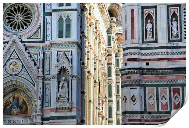 Landmark Duomo Cathedral in Florence Print by Elijah Lovkoff