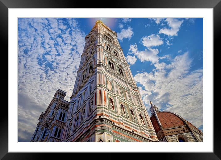 Landmark Duomo Cathedral in Florence Framed Mounted Print by Elijah Lovkoff