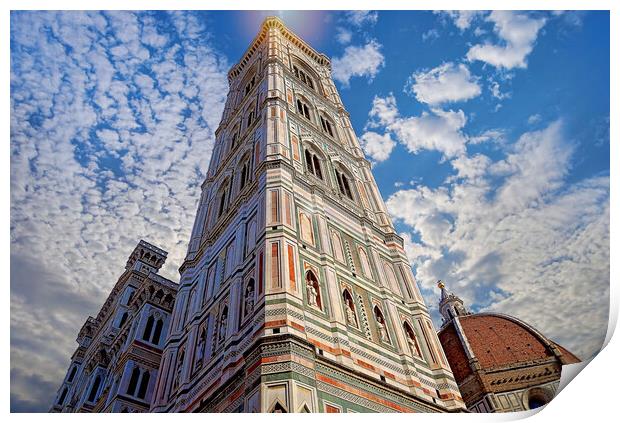 Landmark Duomo Cathedral in Florence Print by Elijah Lovkoff