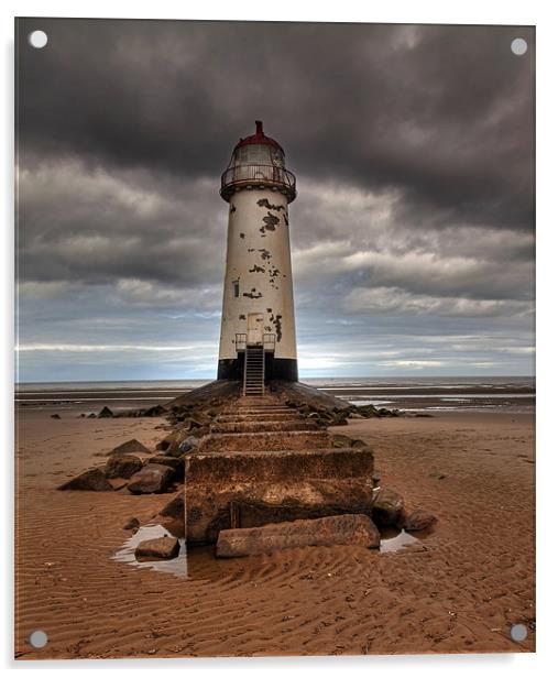 Talacre Lighthouse Acrylic by Gail Johnson