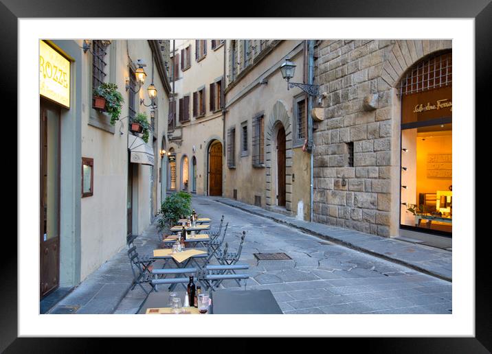 Florence streets near landmark Framed Mounted Print by Elijah Lovkoff
