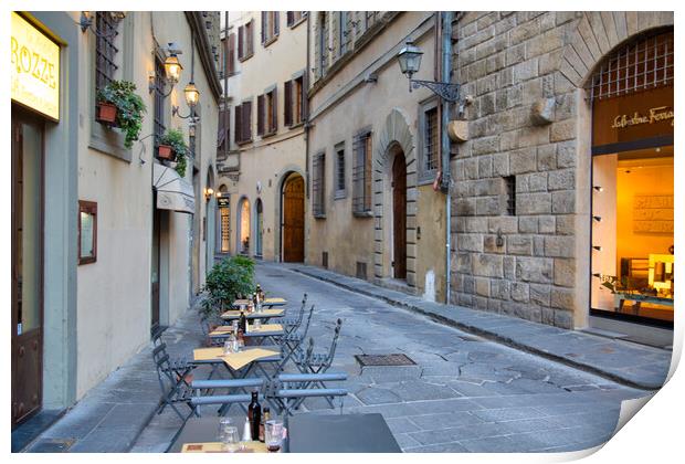 Florence streets near landmark Print by Elijah Lovkoff