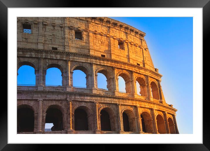 Colosseum Framed Mounted Print by Elijah Lovkoff