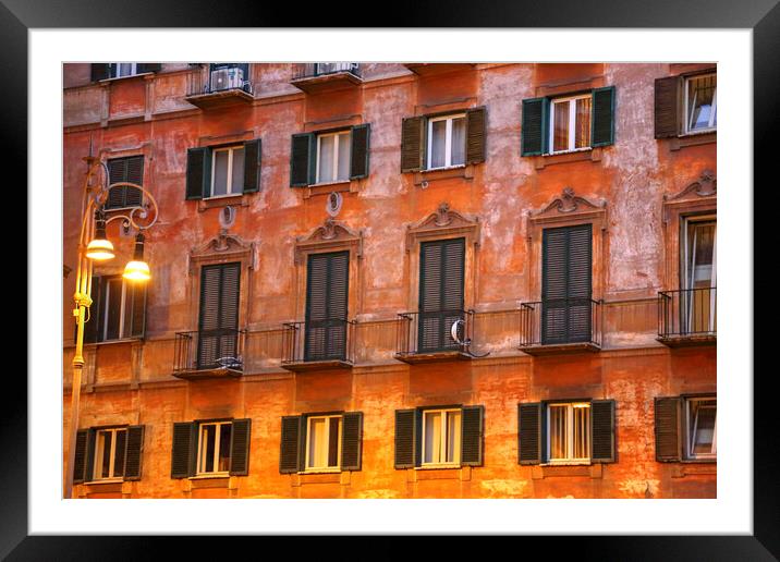 Rome streets in historic part of town Framed Mounted Print by Elijah Lovkoff