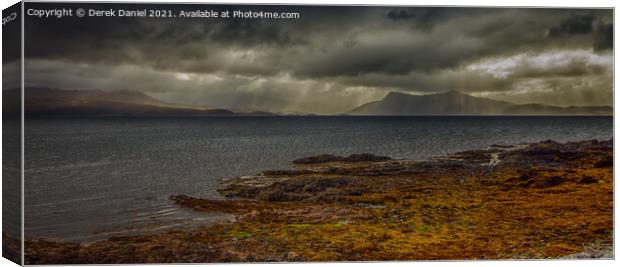 Storm over Loch Hourn #2, Skye (panoramic) Canvas Print by Derek Daniel