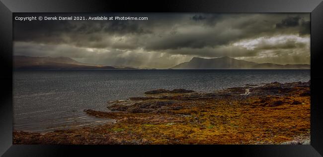 Storm over Loch Hourn #2, Skye (panoramic) Framed Print by Derek Daniel