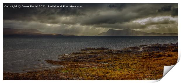 Storm over Loch Hourn #2, Skye (panoramic) Print by Derek Daniel