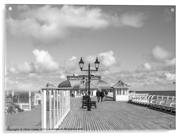 The boardwalk of Cromer Pier Acrylic by Chris Yaxley