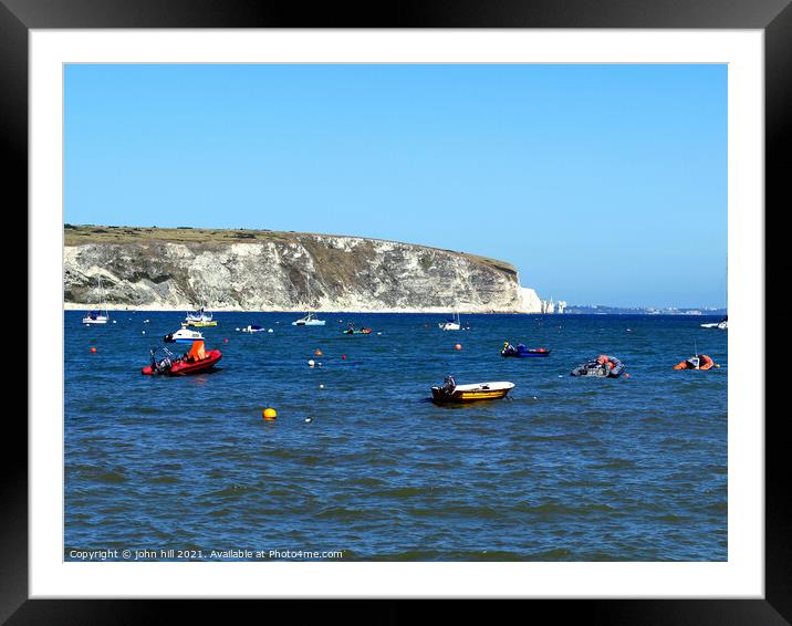 Swanage bay in Dorset, UK. Framed Mounted Print by john hill