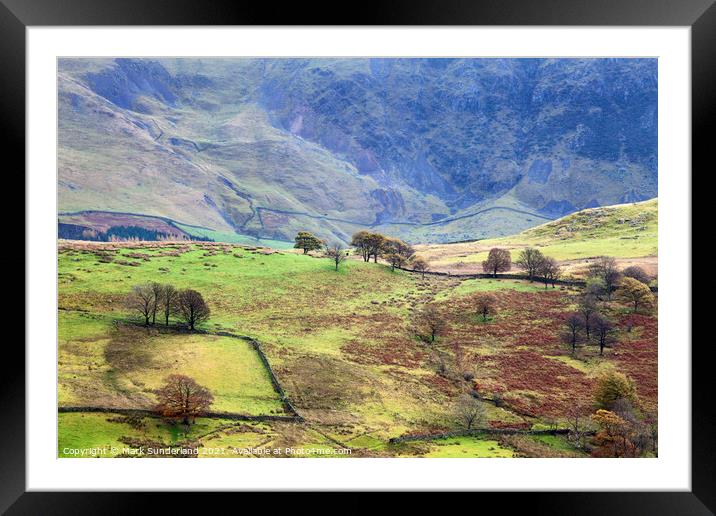 Low Rigg in Autumn Keswick Framed Mounted Print by Mark Sunderland
