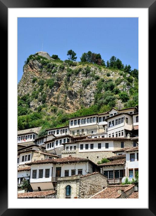 City of Berat, Albania. UNESCO World Heritage Site Framed Mounted Print by Paulina Sator