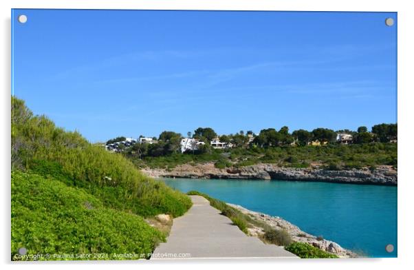 Majorca. Path along the beautiful rocky coast Acrylic by Paulina Sator