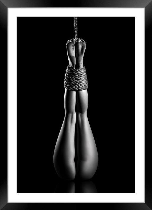 Nude Woman bondage 5 Framed Mounted Print by Johan Swanepoel