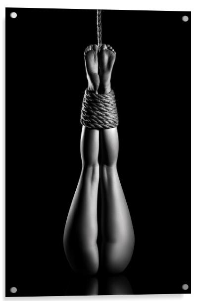 Nude Woman bondage 5 Acrylic by Johan Swanepoel