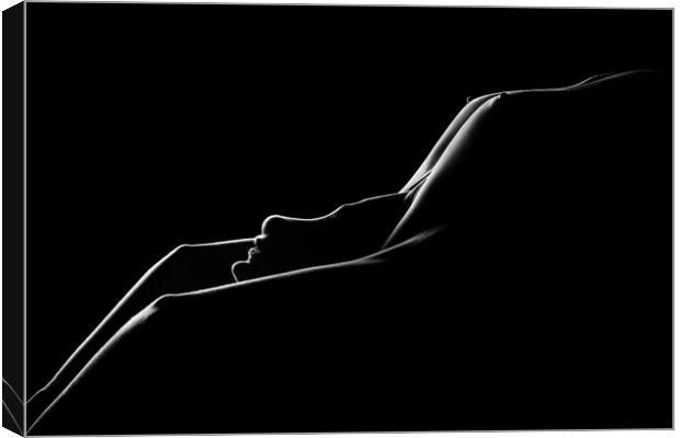 Nude woman bodyscape 79 Canvas Print by Johan Swanepoel