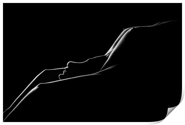 Nude woman bodyscape 79 Print by Johan Swanepoel