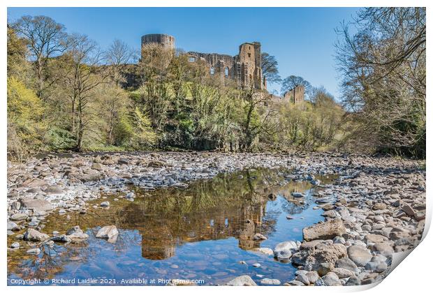 Barnard Castle and the River Tees (2) Print by Richard Laidler