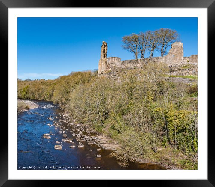 Barnard Castle and the River Tees Tees (1) Framed Mounted Print by Richard Laidler