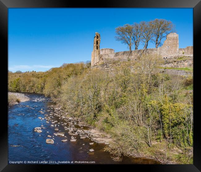 Barnard Castle and the River Tees Tees (1) Framed Print by Richard Laidler