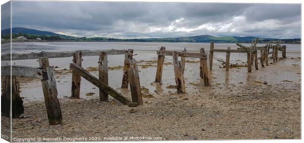 Old pier at Fahan. Canvas Print by kenneth Dougherty