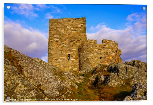 Carrickabrakey Castle Acrylic by kenneth Dougherty