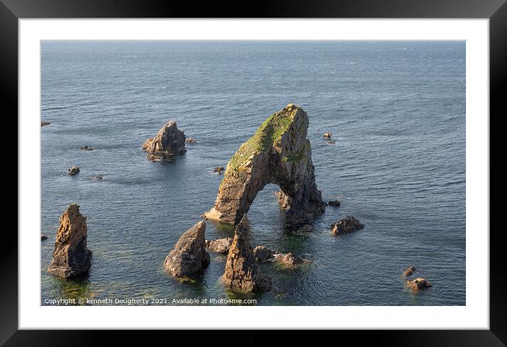 Crohy Sea arch Framed Mounted Print by kenneth Dougherty