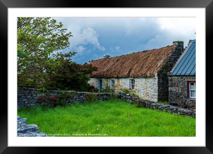Thatched cottage Framed Mounted Print by kenneth Dougherty