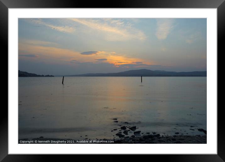 Long exposure sunset Framed Mounted Print by kenneth Dougherty