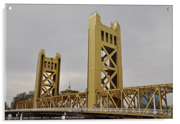 The Tower Bridge, Sacramento Acrylic by Sam Robinson