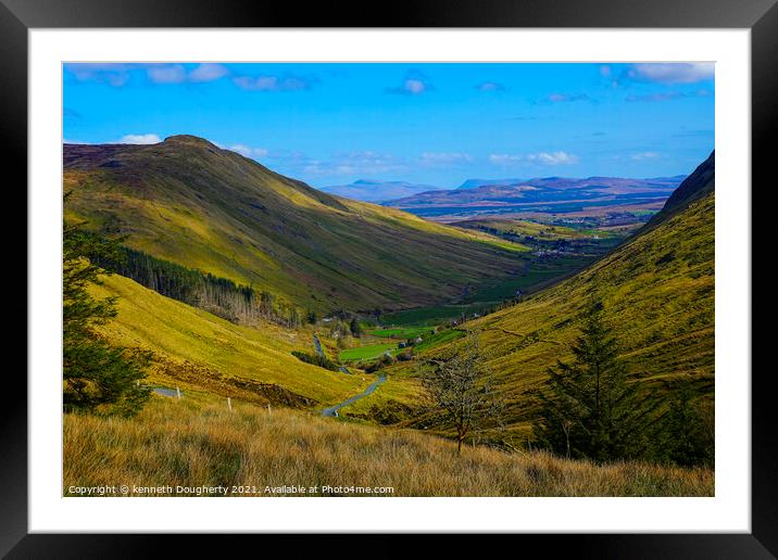 Glengesh Pass Framed Mounted Print by kenneth Dougherty