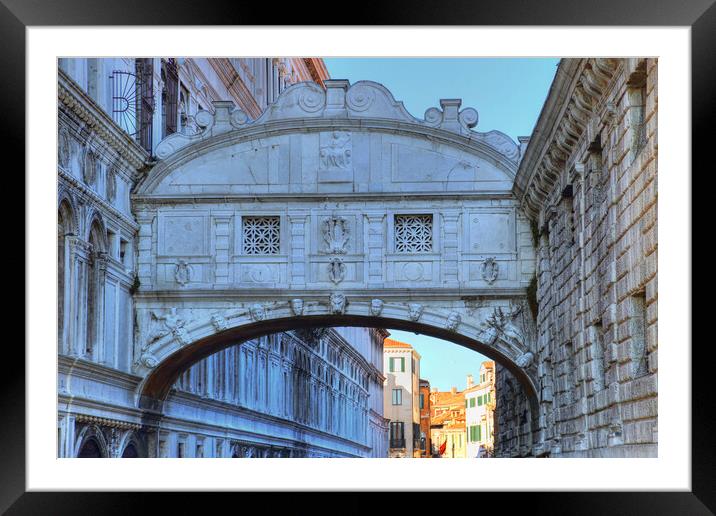 Venice, Bridge of Sighs Framed Mounted Print by Elijah Lovkoff