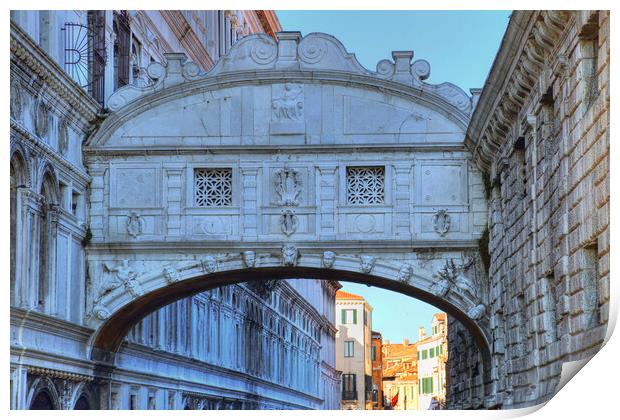 Venice, Bridge of Sighs Print by Elijah Lovkoff