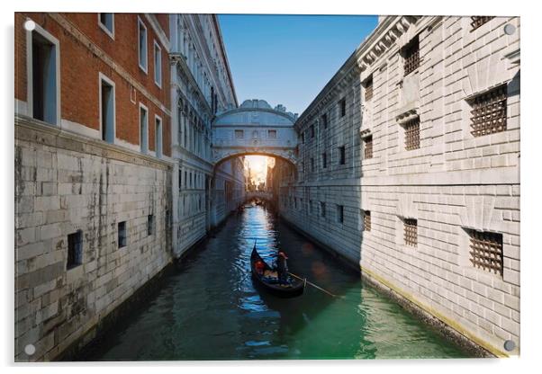 Venice, Landmark Bridge of Sighs Acrylic by Elijah Lovkoff