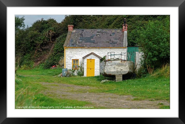 Fisherman`s cottage Framed Mounted Print by kenneth Dougherty