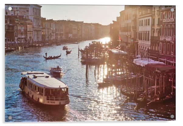 Venice, Italy. Landmark Rialto Bridge, one of the most visited Venice landmark locations Acrylic by Elijah Lovkoff