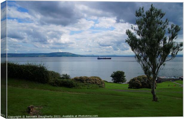 Lough Foyle at Moville Canvas Print by kenneth Dougherty
