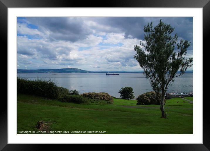 Lough Foyle at Moville Framed Mounted Print by kenneth Dougherty