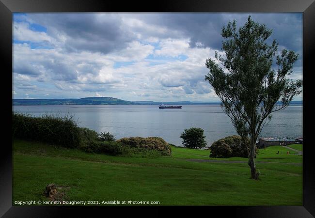 Lough Foyle at Moville Framed Print by kenneth Dougherty