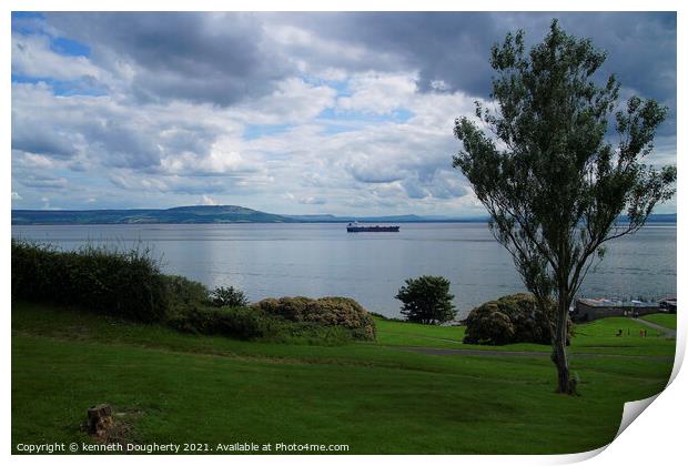 Lough Foyle at Moville Print by kenneth Dougherty