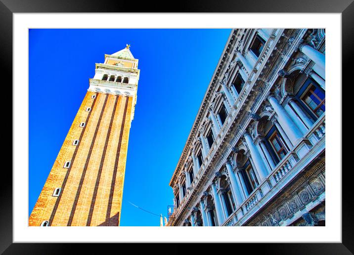 Landmark Saint Marco Square in Venice Framed Mounted Print by Elijah Lovkoff