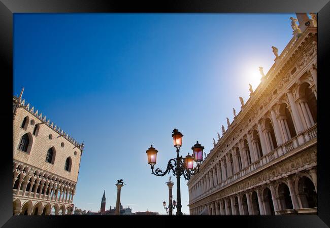 Venice Saint Marco Square Framed Print by Elijah Lovkoff