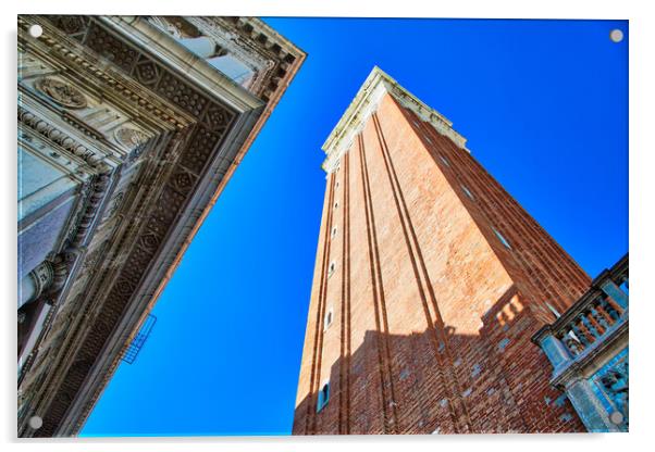 Landmark Saint Marco Square in Venice Acrylic by Elijah Lovkoff