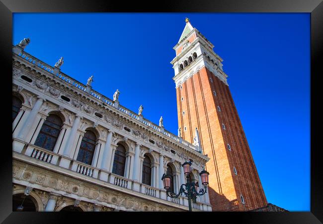 Landmark Saint Marco Square in Venice Framed Print by Elijah Lovkoff
