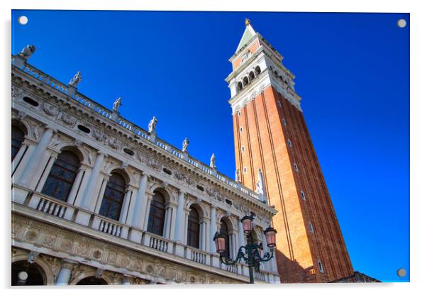 Landmark Saint Marco Square in Venice Acrylic by Elijah Lovkoff