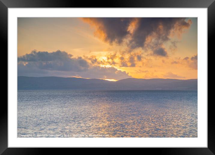 Donegal sunset Framed Mounted Print by kenneth Dougherty