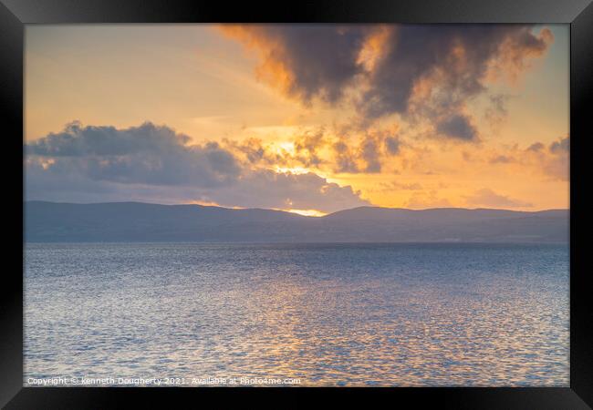 Donegal sunset Framed Print by kenneth Dougherty