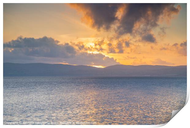 Donegal sunset Print by kenneth Dougherty
